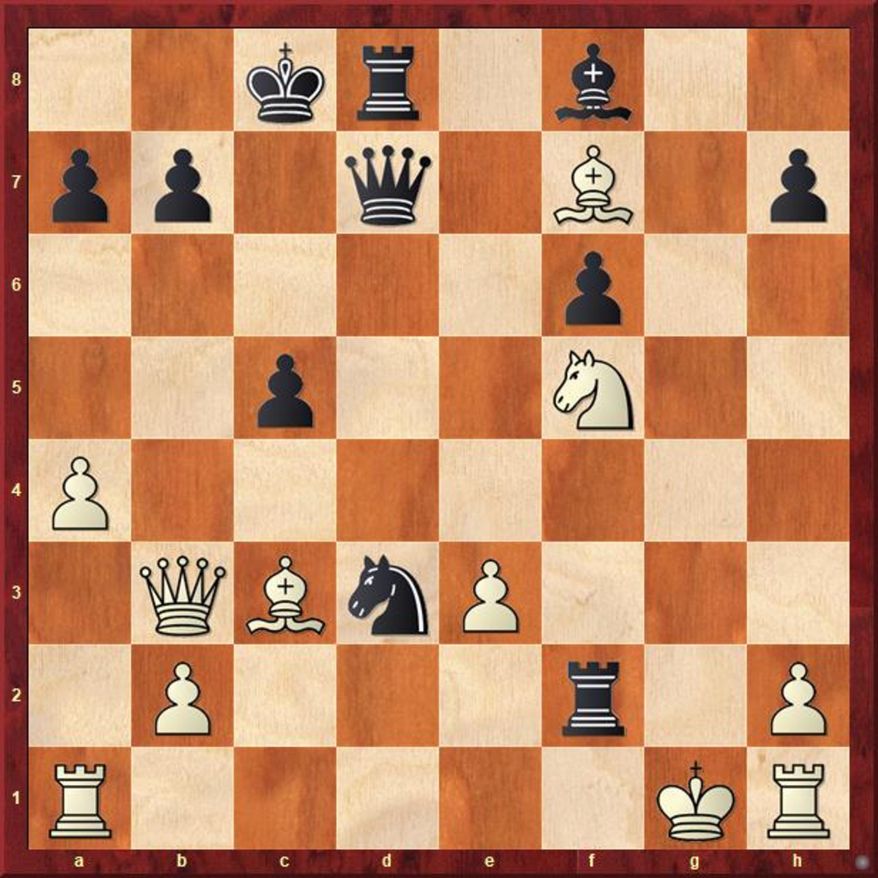 Van Wely-Morozevich after 18. Kf1-g1.