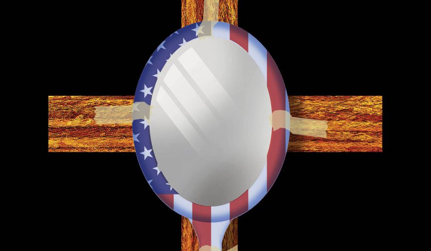 The rise of progressive Christianity illustration by Alexander Hunter/The Washington Times