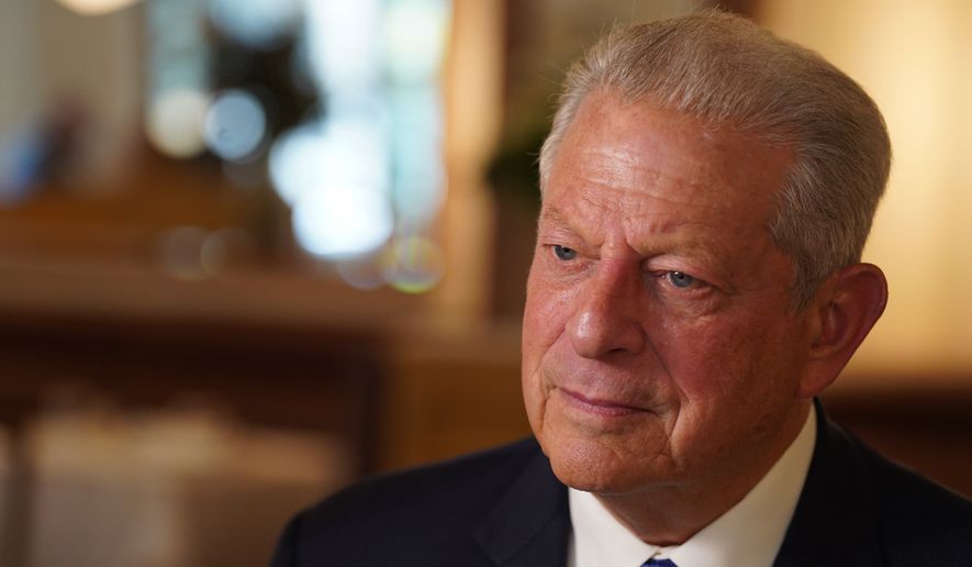 Former Vice President Al Gore listens during an interview in New York on Monday, Sept. 21, 2026. (AP Photo/Mary Conlon)
