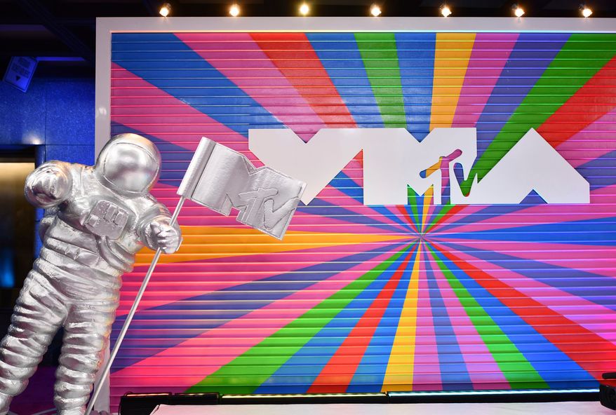 A statue of the MTV Moon Man appears on the red carpet at the MTV Video Music Awards on Aug. 20, 2018, in New York. (Photo by Charles Sykes/Invision/AP, File)
