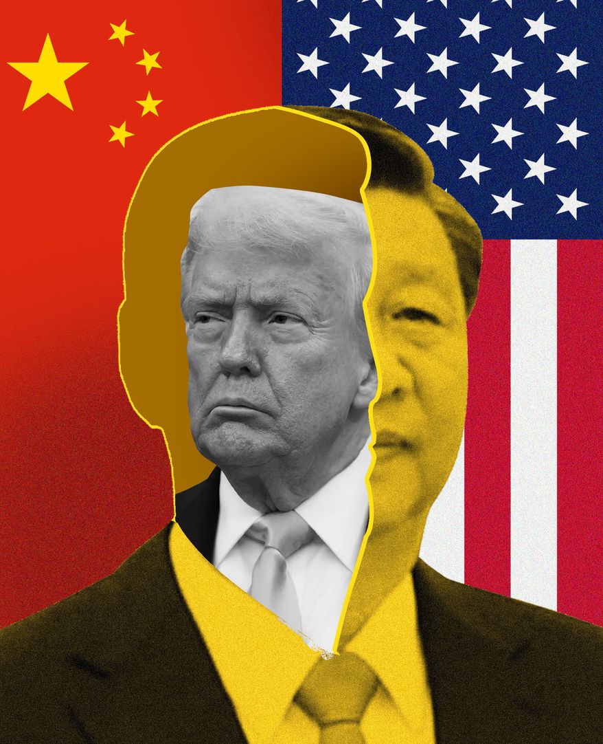 President of China Xi Jinping and President of the United States of America Donald Trump illustration by Linas Garsys / The Washington Times