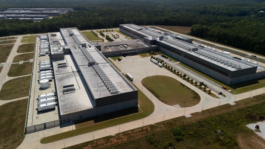 Meta data centers operate, Saturday, Sept. 5, 2026, near Social Circle, Ga. (AP Photo/Mike Stewart)