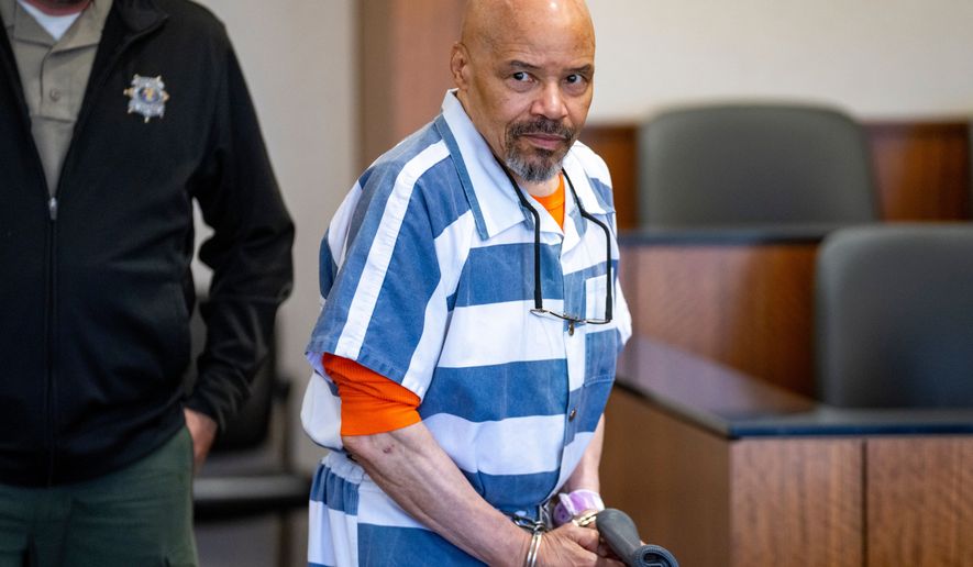 Former death row inmate Douglas Stewart Carter appears in 4th District Court in Provo, Utah, for a bond hearing on Monday, Sept. 28, 2026. (Rick Egan/The Salt Lake Tribune via AP, Pool)