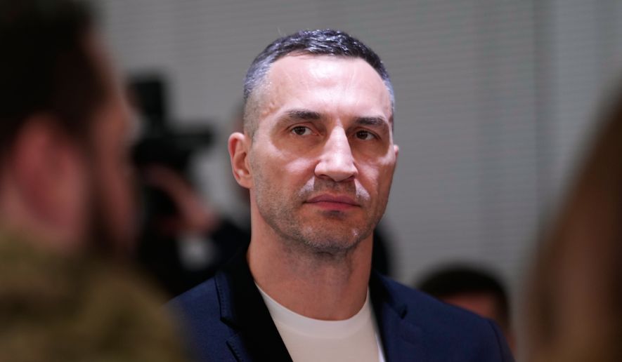 Wladimir Klitschko, former boxer and brother of Kyiv's mayor Vitali Klitschko, attends an event in Davos, Switzerland, Jan. 22, 2026. (AP Photo/Markus Schreiber, File)