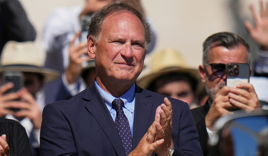 Supreme Court Justice Samuel Alito attends Pope Leo XIV's audience for operators of justice in St. Peter's Square at the Vatican on Sept. 20, 2025. (AP Photo/Alessandra Tarantino) **FILE**