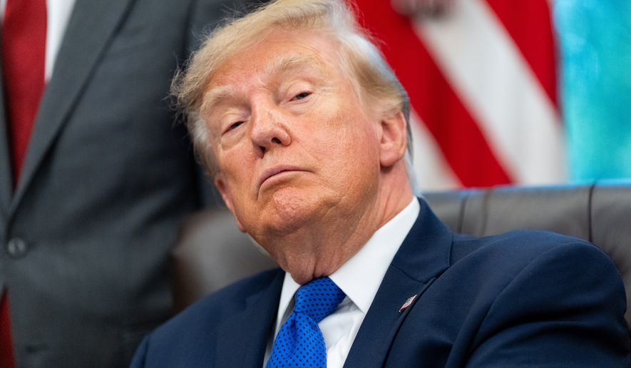 President Donald Trump speaks in the Oval Office of the White House, Monday, Sept. 28, 2026, in Washington. (AP Photo/Alex Brandon)