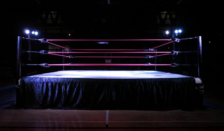 Wrestling ring file photo credit: Roman Giancarlo via Shutterstock.