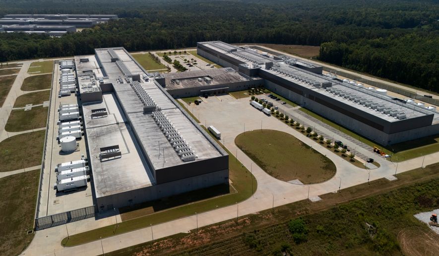 Meta data centers operate, Saturday, Sept. 5, 2026, near Social Circle, Ga. (AP Photo/Mike Stewart)
