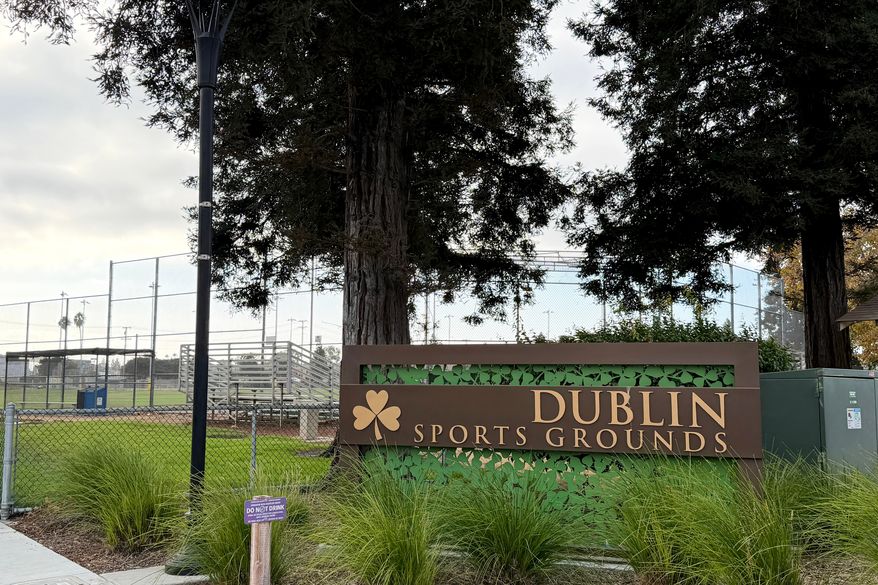The Dublin Sports Grounds sign is seen in Dublin, Calif., Monday, Sept. 28, 2026. (Sarah Dussault/Bay Area News Group)
