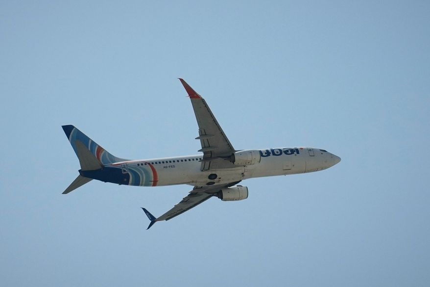 A FlyDubai aircraft takes off from Dubai International Airport in Dubai, United Arab Emirates, Wednesday, Sept. 30, 2026. (AP Photo)