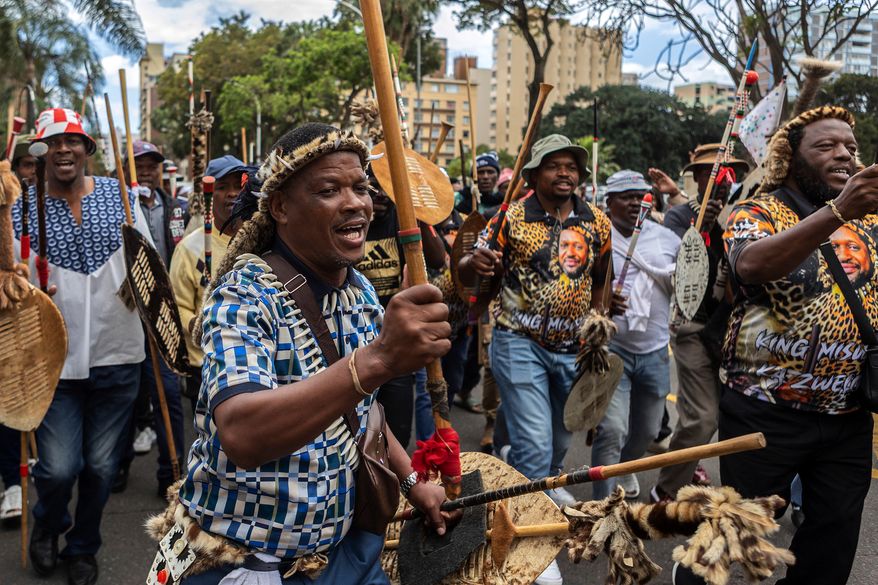 Crowds of anti-illegal immigration protesters demonstrate in the streets in Durban, South Africa, Wednesday, Sept. 30, 2026. (AP Photo)