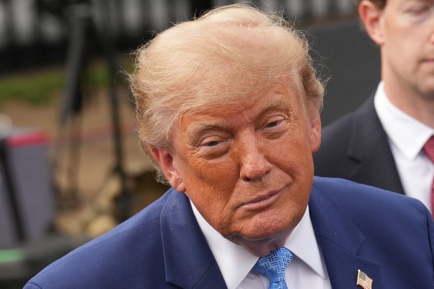 President Donald Trump speaks to reporters at the White House in Washington, Tuesday Sept. 29, 2026, after meeting with top executives of AI firms. (AP Photo/Jacquelyn Martin)