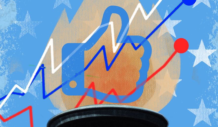 Positive economic indicators in the United States of America illustration by Linas Garsys / The Washington Times