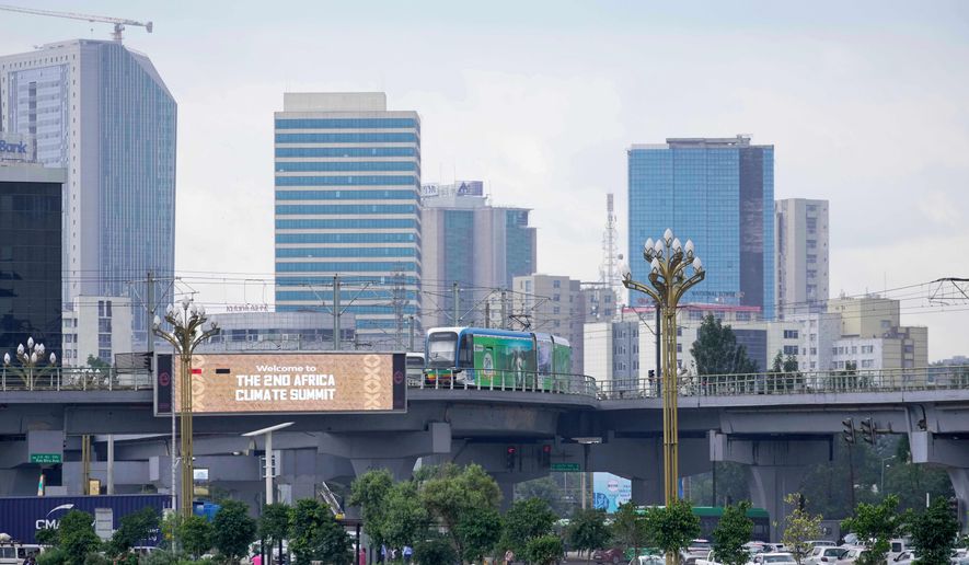 A view of Addis Ababa, Ethiopia, Sept. 9, 2025. (AP Photo/Brian Inganga, File)