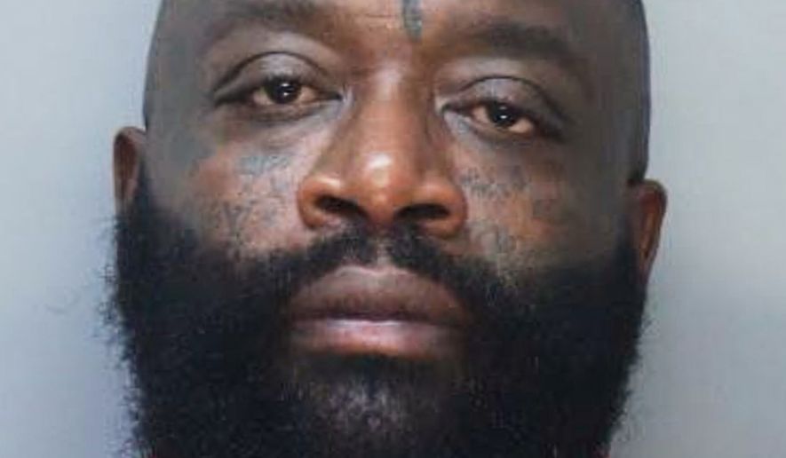 This booking photo provided by the Miami-Dade County Corrections and Rehabilitation on Thursday, Oct. 1, 2026, shows Rick Ross. (Miami-Dade County Corrections and Rehabilitation via AP)