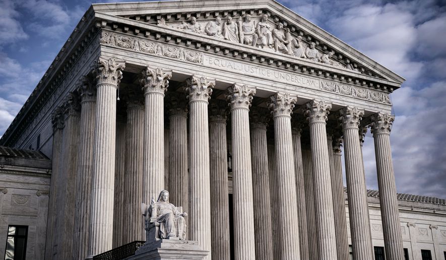 The Supreme Court is seen in Washington, Sept. 29, 2026. (AP Photo/J. Scott Applewhite)