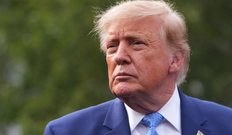 President Donald Trump speaks to reporters at the White House in Washington, Tuesday Sept. 29, 2026, after meeting with top executives of AI firms. (AP Photo/Alex Brandon)