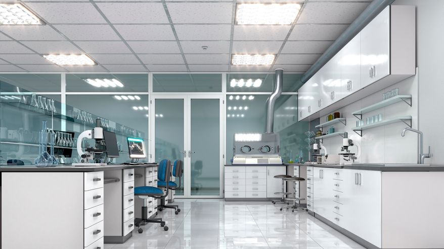 Interior of a laboratory workplace. File photo credit: urfin via Shutterstock.