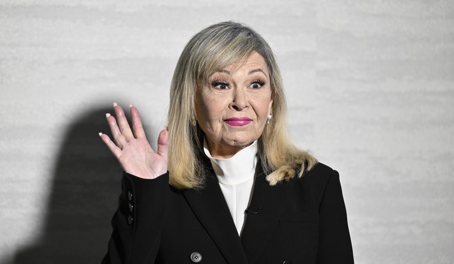 Roseanne Barr visits "Fox & Friends" to promote her new show "Roseanne Barr: Cancel This!" on Fox Nation at Fox News Studios on Monday, Feb. 13, 2023, in New York. (Photo by Evan Agostini/Invision/AP)