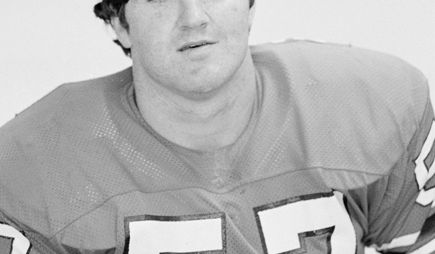 FILE - Atlanta Falcons Jeff Van Note is pictured, July 31, 1973. (AP Photo/Lou Krasky, File)