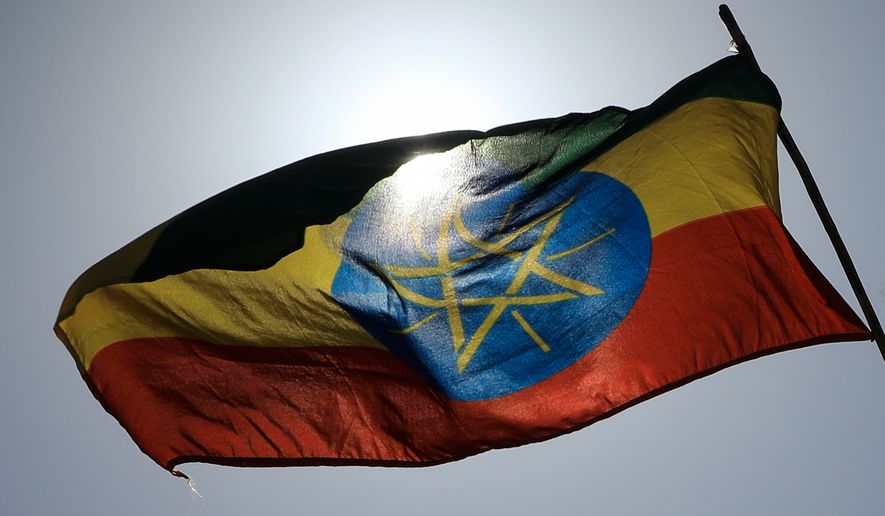 An Ethiopian flag is seen in Addis Ababa, Ethiopia, on May 5, 2022. (AP Photo, File)