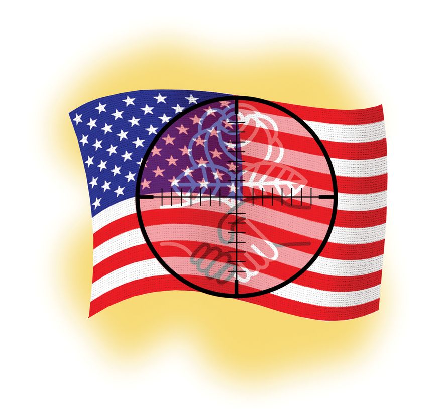 Democratic Socialists targeting the American dream illustration by Alexander Hunter/The Washington Times