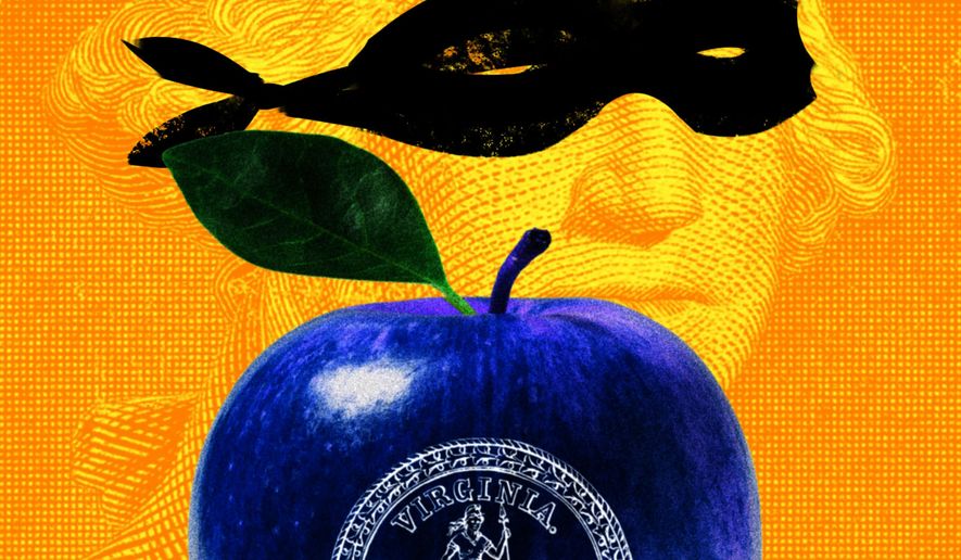 Criminal school administrators in Virginia illustration by Linas Garsys / The Washington Times