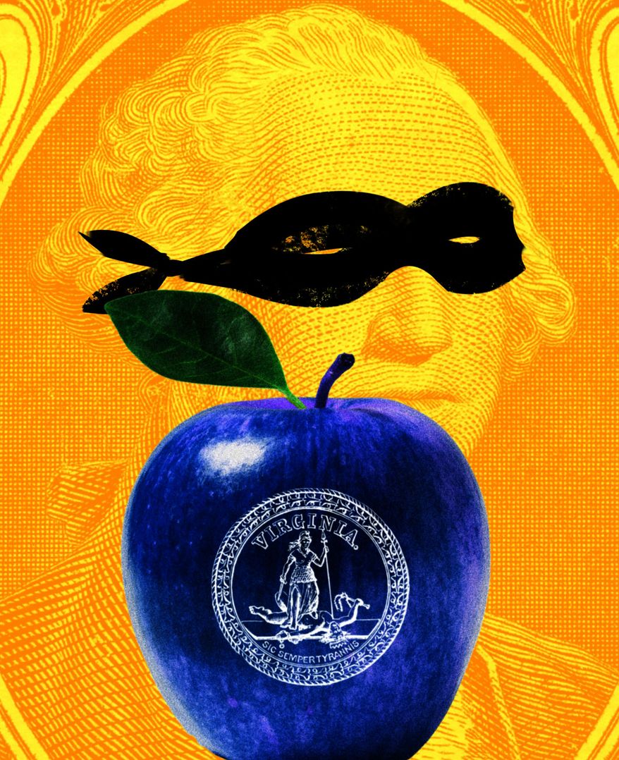 Criminal school administrators in Virginia illustration by Linas Garsys / The Washington Times