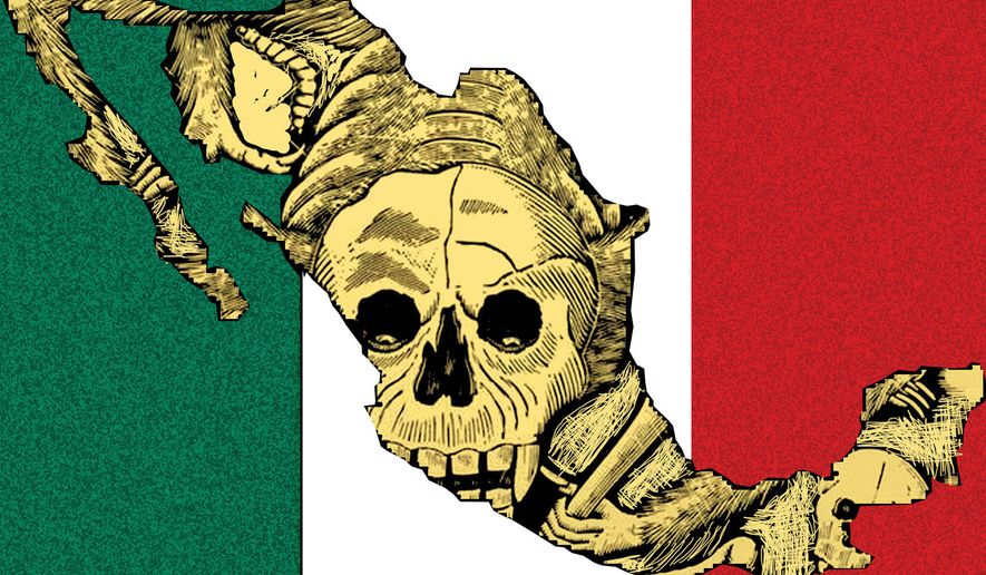 Mexico's cartels illustration by Alexander Hunter/The Washington Times