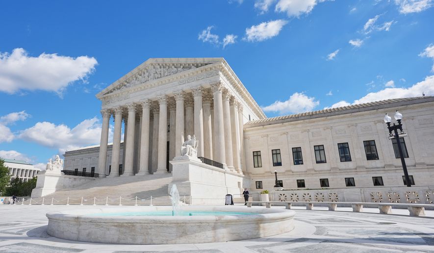 The Supreme Court is pictured Monday, Oct. 5, 2026, in Washington. (AP Photo/Mariam Zuhaib)