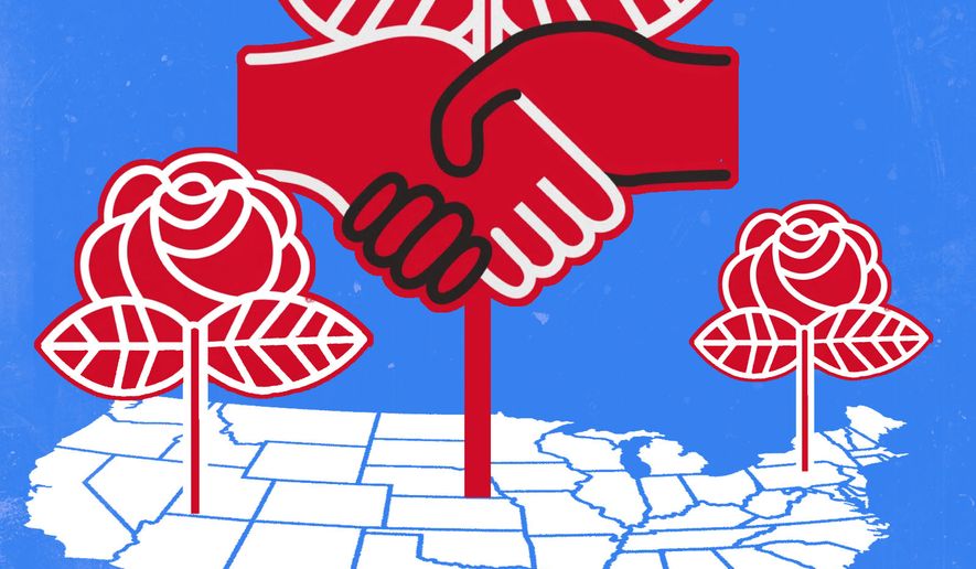 Democratic Socialists of America candidates in the United States of America illustration by Linas Garsys / The Washington Times