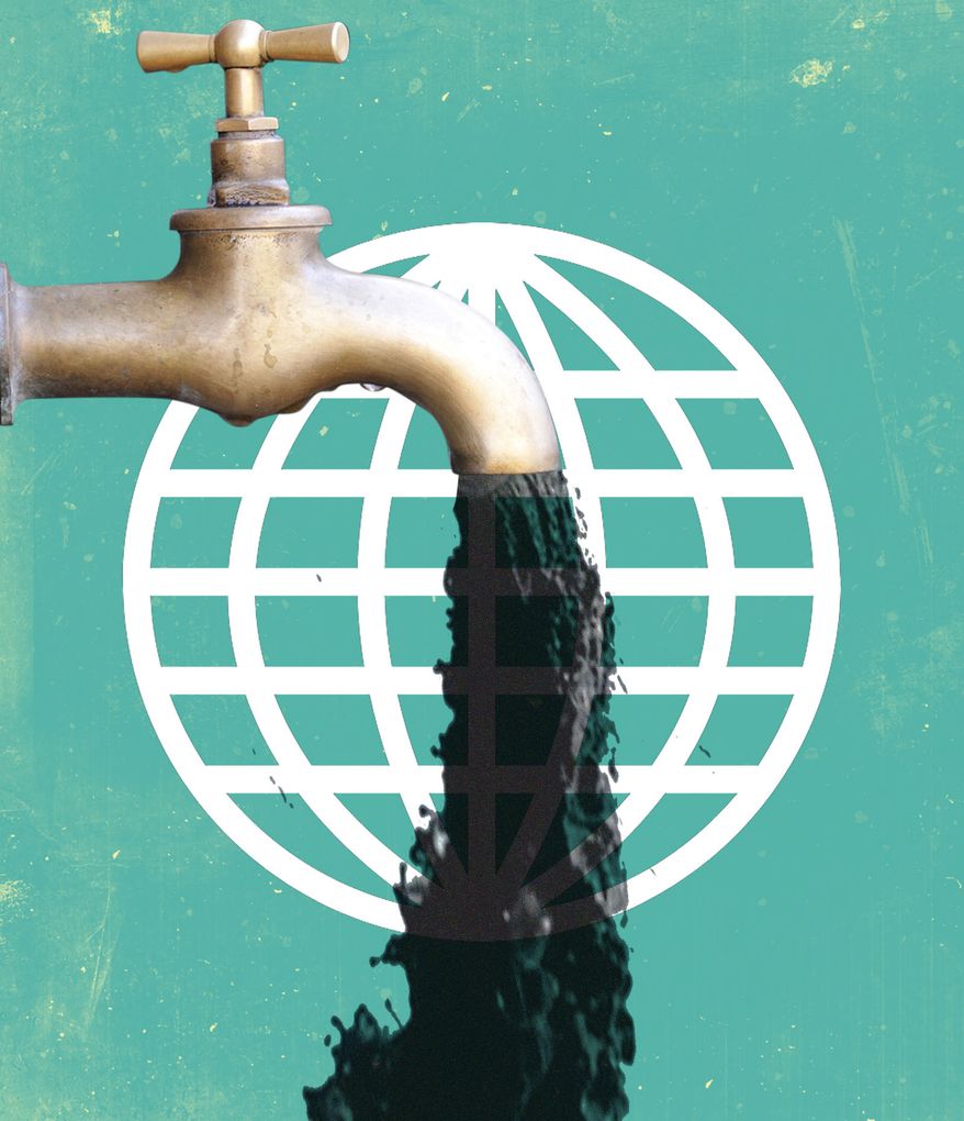 Wastewater monitoring around the world illustration by Linas Garsys / The Washington Times