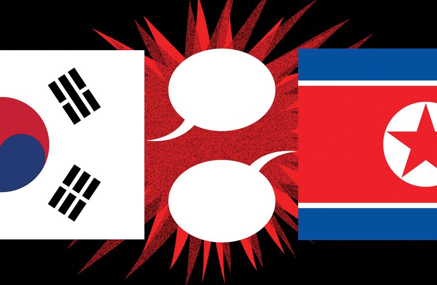 Korean Demilitarized Zone (DMZ) illustration by Alexander Hunter/The Washington Times