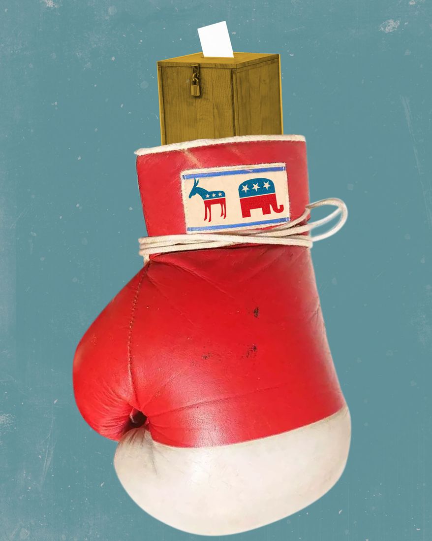 Battles in the midterm elections illustration by Linas Garsys / The Washington Times