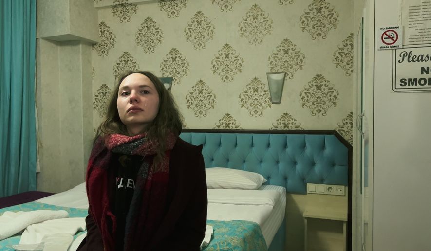 Valeria Ratnikova appears in a scene from "My Undesirable Friends: Part II - Exile." (Julia Loktev via AP)