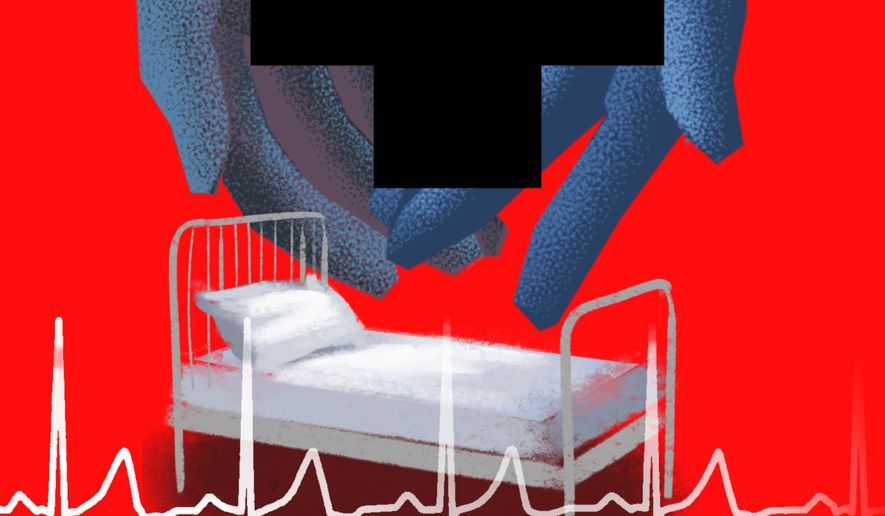 Medical community's acceptance of euthanasia (assisted dying) illustration by Linas Garsys / The Washington Times