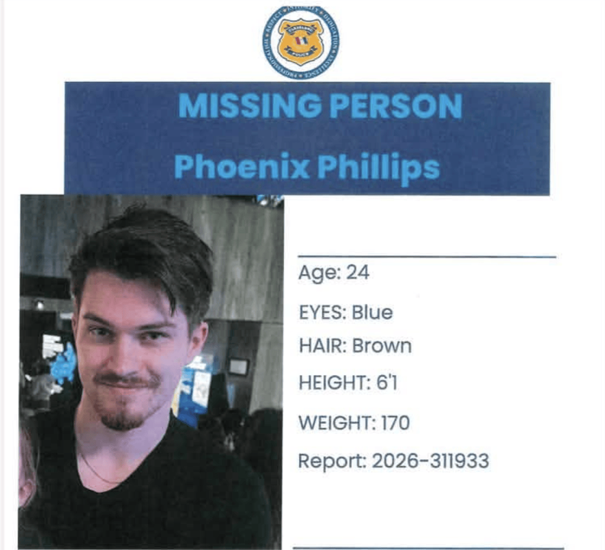 Missing person poster for Phoenix Phillip.s (Cleveland Division of Police)