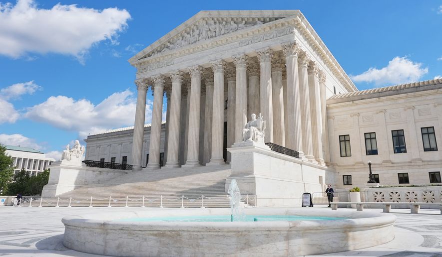 The Supreme Court in Washington is pictured on Monday, Oct. 5, 2026. (AP Photo/Mariam Zuhaib) **FILE**