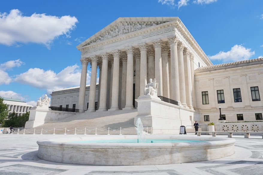 The Supreme Court in Washington is pictured on Monday, Oct. 5, 2026. (AP Photo/Mariam Zuhaib) **FILE**