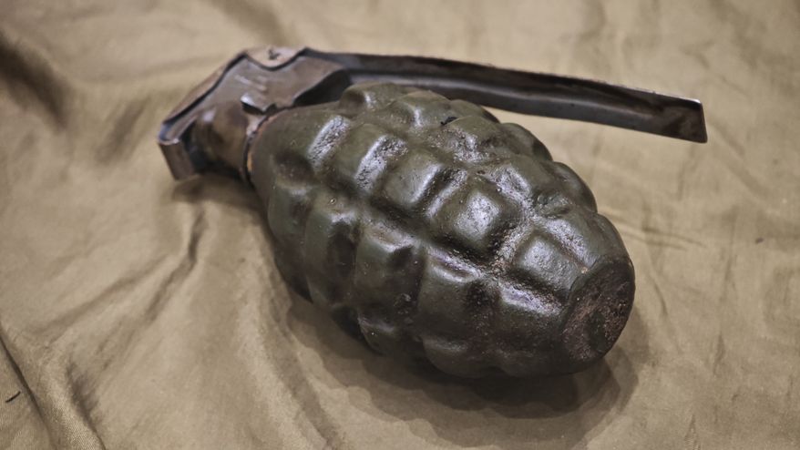 A WWII-era Mk 2 ‘pineapple’ fragmentation grenade replica. File photo credit: Nickthefrog via Shutterstock.