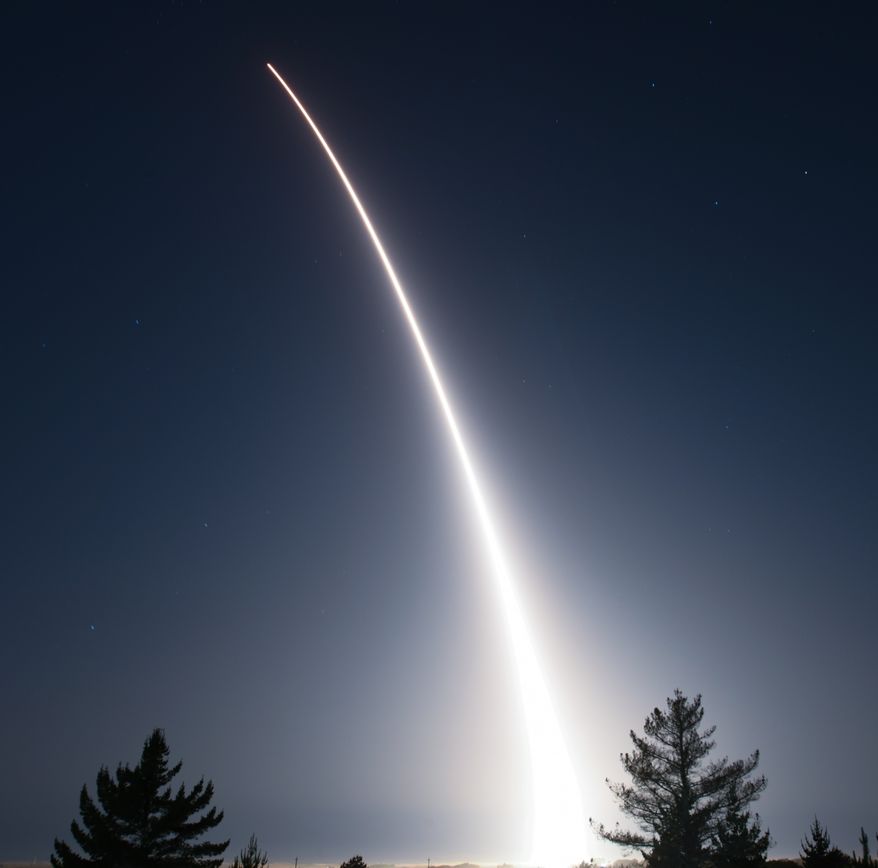 A Minotaur I rocket carrying an unarmed Mk21A reentry vehicle launches from Vandenberg Space Force Base, Calif., at 11:01 p.m. June 17, 2024. After attaining full operational capability, the Mk21A RV will be integrated on the nation’s intercontinental ballistic missile weapon system. The Mk21A program is currently in early development and overseen by the Air Force Nuclear Weapons Center. (U.S. Space Force photo by Senior Airman Kadielle Shaw) ** FILE **