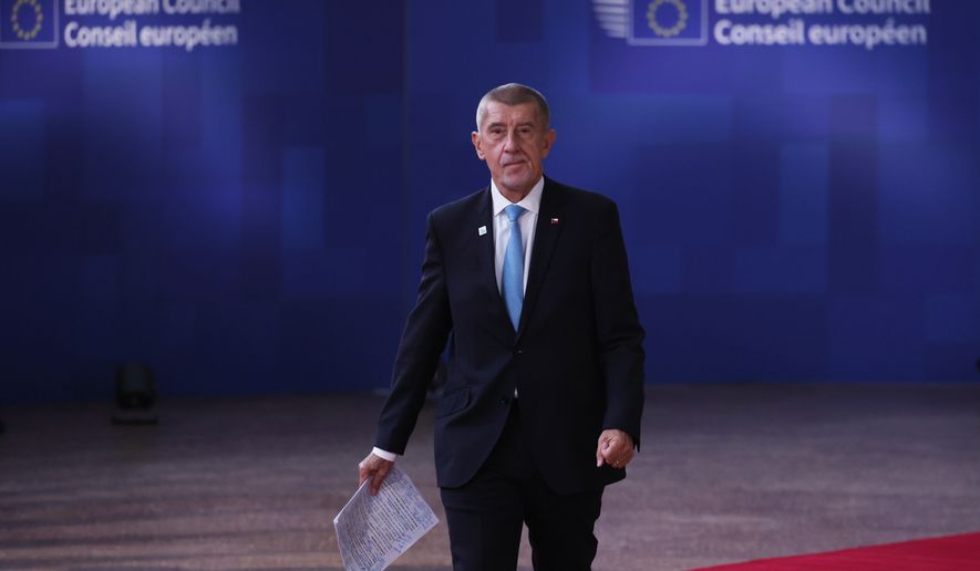 Czech Republic's Prime Minister Andrej Babis arrives for the EU summit at the European Council building in Brussels, Friday, Oct. 16, 2026. (AP Photo/Omar Havana)