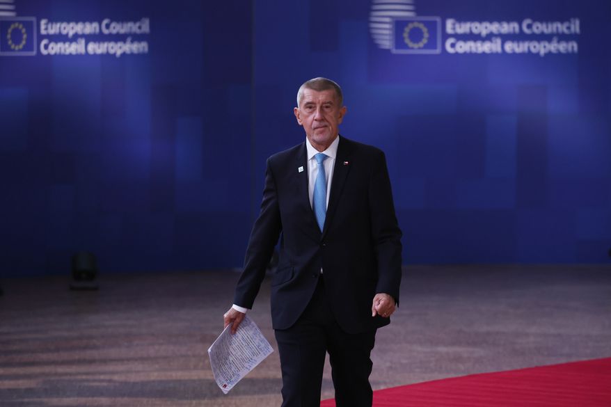 Czech Republic's Prime Minister Andrej Babis arrives for the EU summit at the European Council building in Brussels, Friday, Oct. 16, 2026. (AP Photo/Omar Havana)