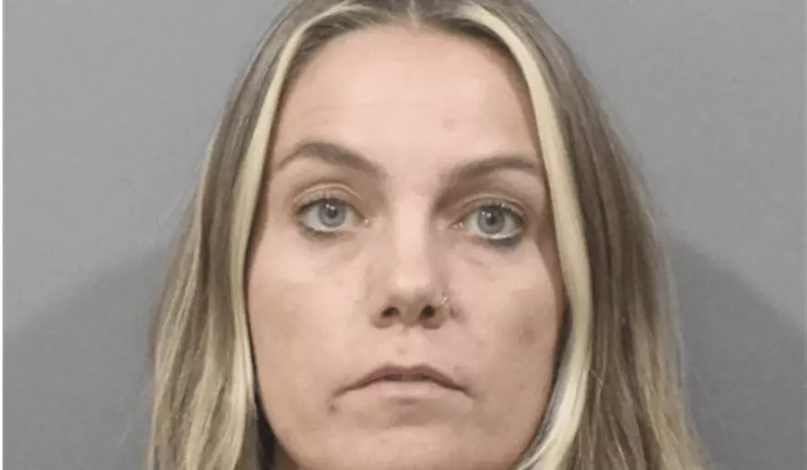 Mugshot of Heather Ann Textor, who was arrested on Oct. 15, 2026. (Credit: Indiana State Police)