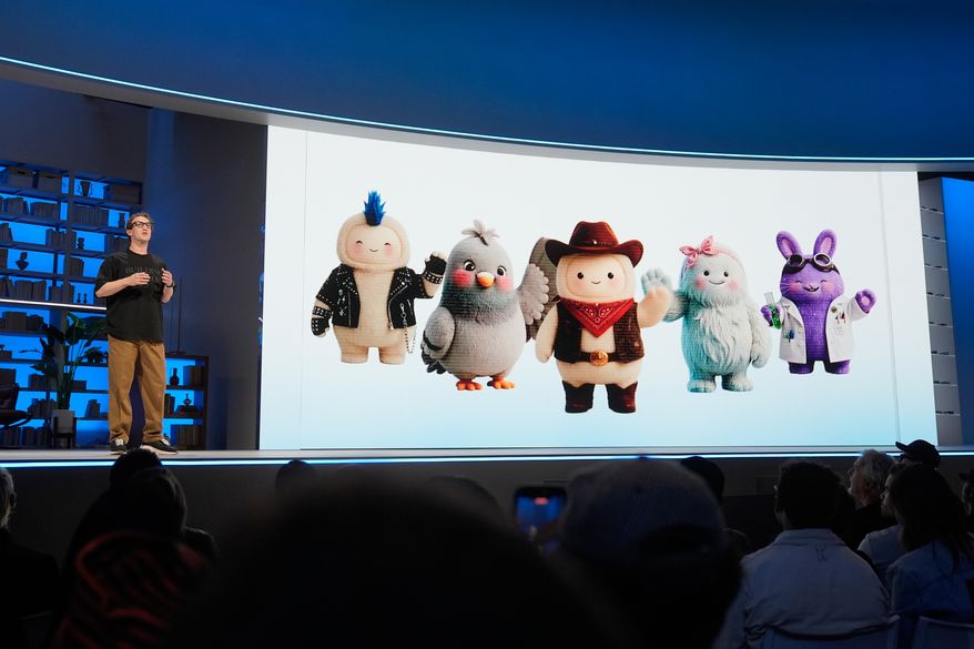 Meta CEO Mark Zuckerberg speaks during the Meta Connect conference, Wednesday, Sept. 23, 2026, in Menlo Park, Calif. (AP Photo/Jeff Chiu)
