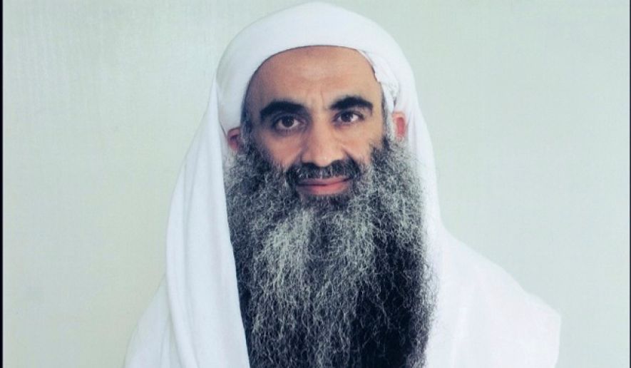 This February 2017 photo provided by his lawyers shows Khalid Shaikh Mohammad in Guantanamo Bay prison in Cuba. (Courtesy of Derek Poteet via AP)