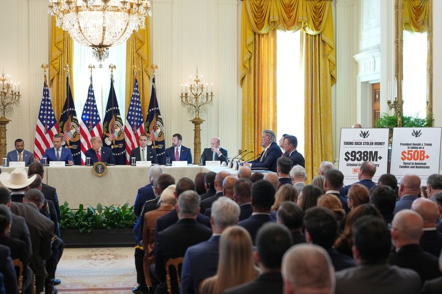 President Donald Trump speaks at a roundtable event in the East Room of the White House, Wednesday, Oct. 21, 2026, in Washington. (AP Photo/Alex Brandon)