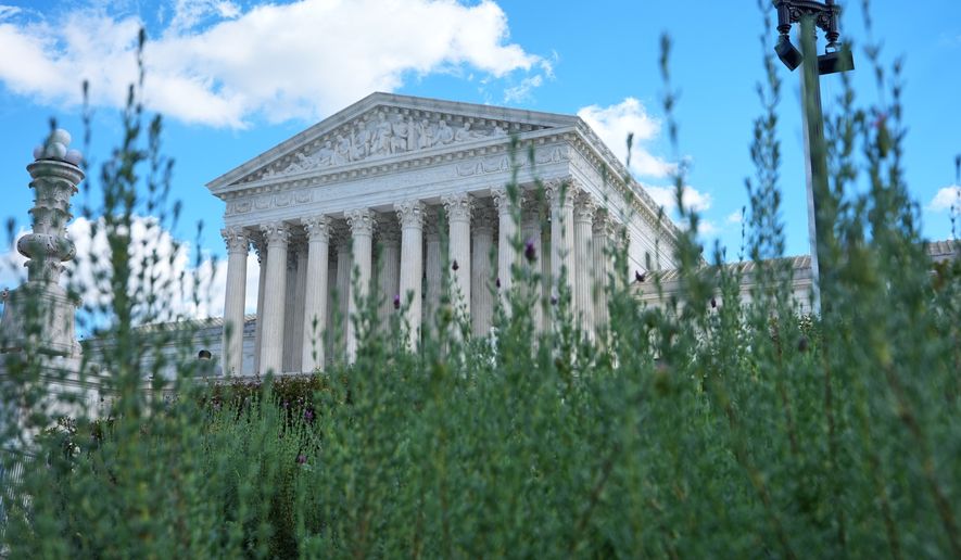 The Supreme Court is pictured Monday, Oct. 5, 2026, in Washington. (AP Photo/Mariam Zuhaib)