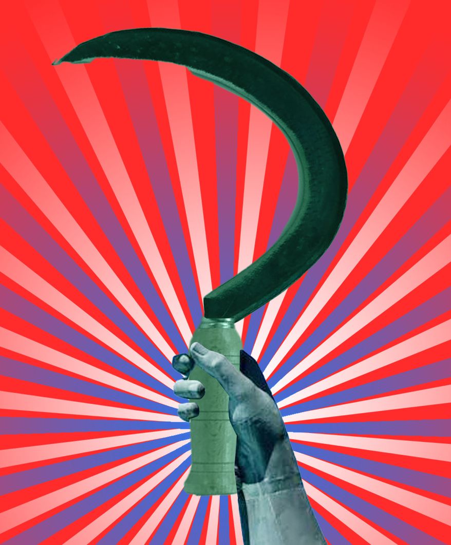 Dangers of socialism illustration by Linas Garsys / The Washington Times