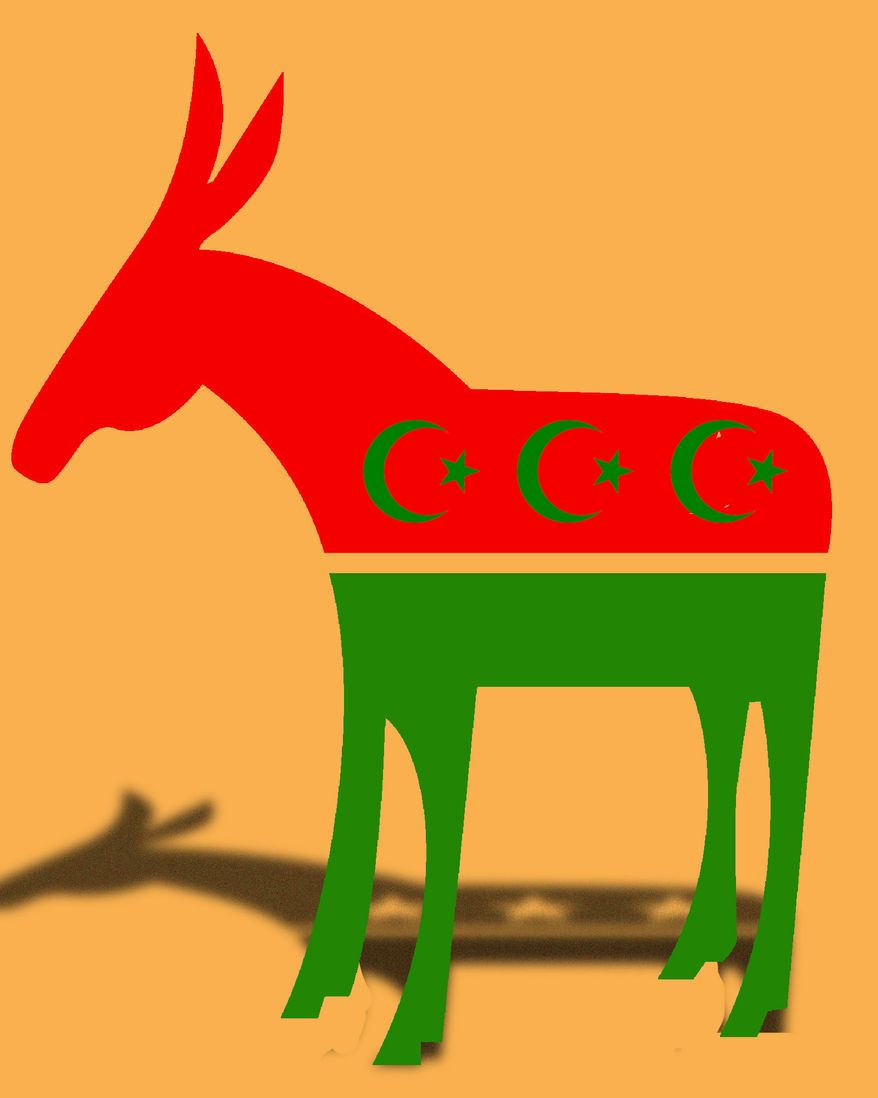 Islamist Democrats illustration by Linas Garsys / The Washington Times